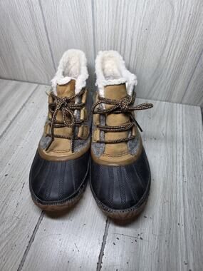 Sorel Women's Out N About Plus Felt Boots Ankle Waterproof Duck Gray Size 7
